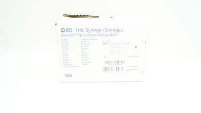 BD 309628 1ml Luer Lok Tip Syringe - Box of 100